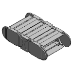 Fully enclosed (lids openable along the outer radius, from one side)