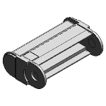 Fully enclosed (lids openable along the outer radius, from one side)