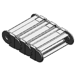 Fully enclosed (lids openable along the outer radius, from one side)