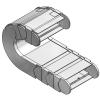 Fully enclosed (lids openable along the outer radius, from one side)