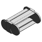 Fully enclosed (lids openable along the outer radius, from one side)