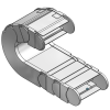 Fully enclosed (lids openable along the outer radius, from one side)