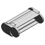 Fully enclosed (lids openable along the outer radius, from one side)