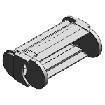 Fully enclosed (lids openable along the outer radius, from one side)
