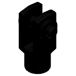 Clevis joints with clevis pin and circlip, left-hand thread