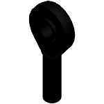 High temperature rod ends with male thread, leftt-hand thread