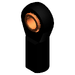 Rod end with female thread, spherical ball iglidur® W300, inch, right-hand thread