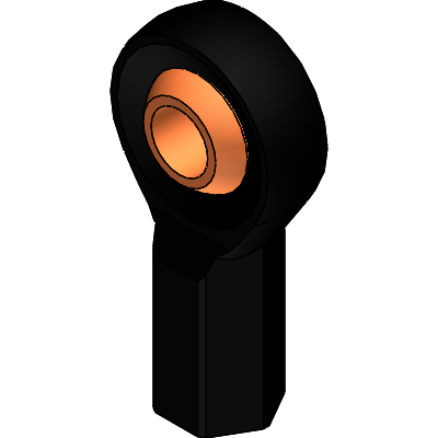 Rod end bearing with internal thread, right-hand thread