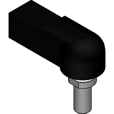 Angle joint with ball stud, removable