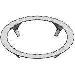 Clamp rings for xiros®-polymer ball transfer units
