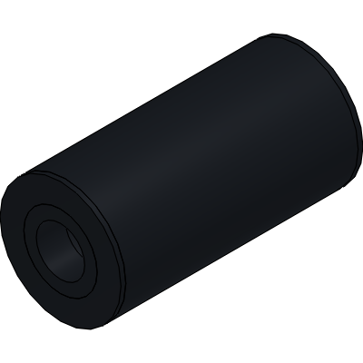 Carbon tube with flange ball bearing