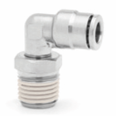 Swivel male elbow, O/D tube to male NPTF thread