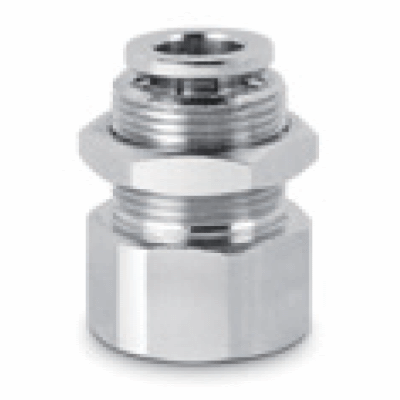 Female Bulkhead, Adaptor inch O/D tube to NPT female