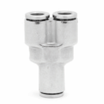 Y connector inch O/D tube