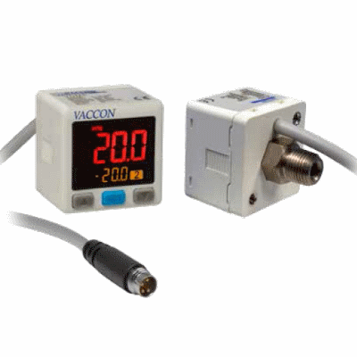 Electronic Vacuum Switch and Sensor with 3 Color, 3 Section Display