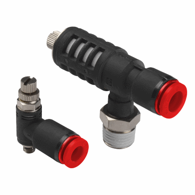 Quick exhaust with flow control