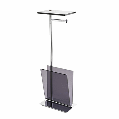 Stand with paper holder and magazine holder