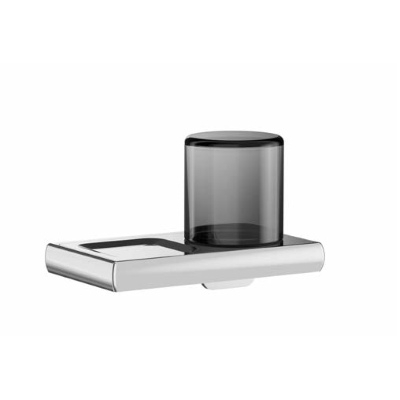 Distributeur de savon mural à levier avec porte objets droite/gauche. Levier en finition