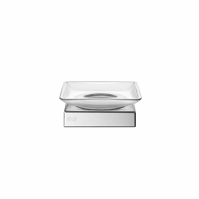 Tabletop soap holder with glass dish