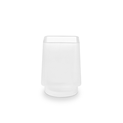 Satined glass tumbler