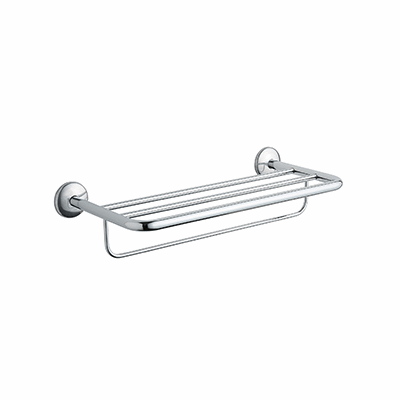 Bath towel rack with towel holder, centre distance 50 cm
