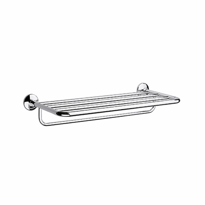 Bath towel rack with towel holder, centre distance 60 cm