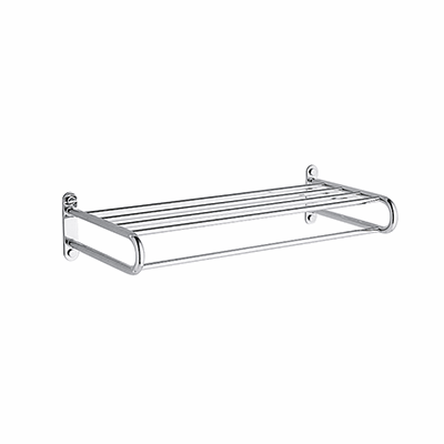 Bath towel rack with towel holder, centre distance 60 cm