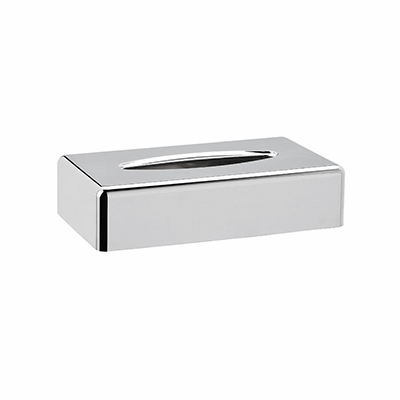 Tabletop kleenex dispenser in chromed ABS