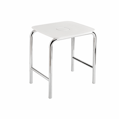 Stool with seat, brass structure. Antibacterial