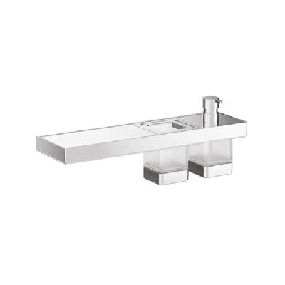 Washbasin set (soap dispenser with tumbler holder and shelf)