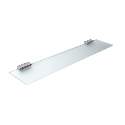 Tempered satined crystal shelf, 6 mm glass, with brackets