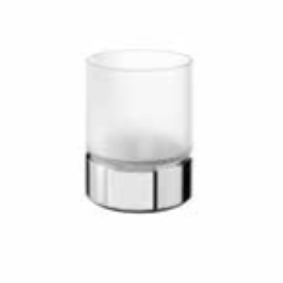Brushed glass soap dispenser with dispenser in finishing