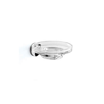 Wall-mounted soap holder with extra clear transparentglass dish
