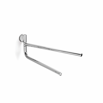 Double swing arm towel holder
