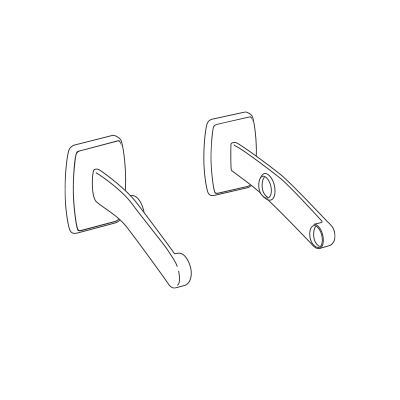 Supports in chrome-plated brass, the packing contains two pieces, forarts.