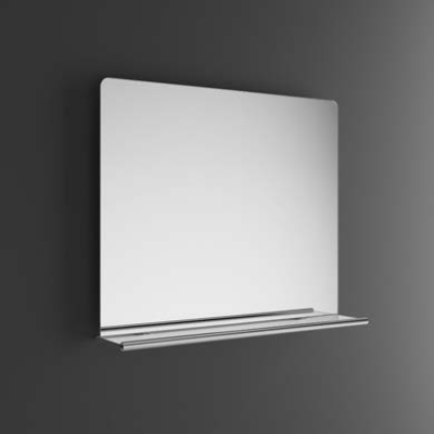 Frameless mirror. Satin wire