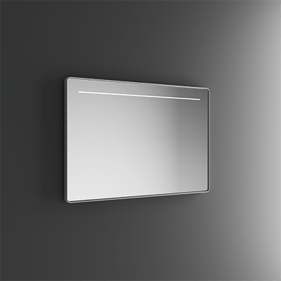 Luce led frontale orizzontale. Specchio RETTANGOLARE con telaio in resina