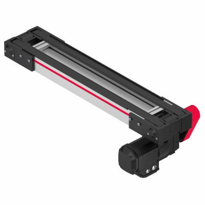 Transport track with friction roller for UF on the motor side