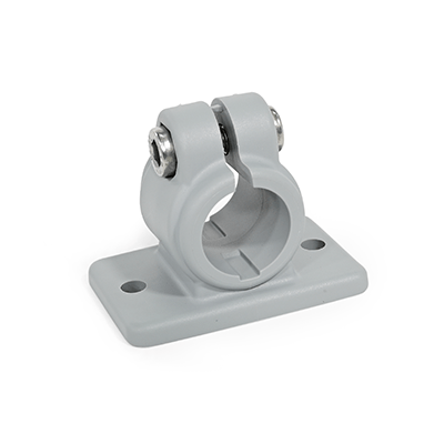 Flanged Connector Clamps, Plastic, with screw, stainless steel