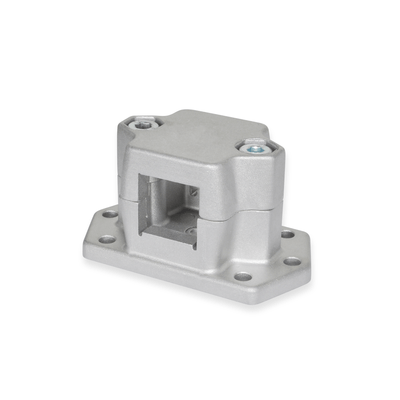 Flanged Connector Clamps, Aluminum, with screw, steel zinc plated