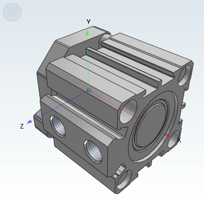 Compact cylinder (with guide rod type)