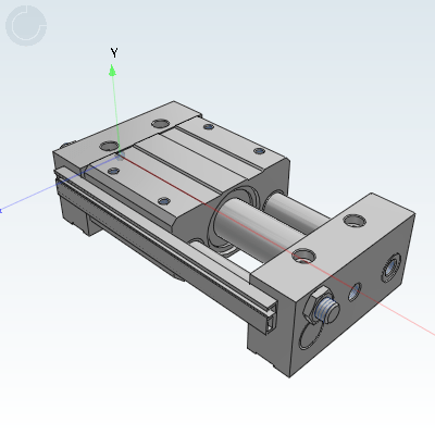 Magnetically coupled rodless cylinder (guide rod type)