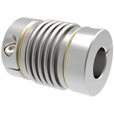 Miniature metal bellows couplings short design