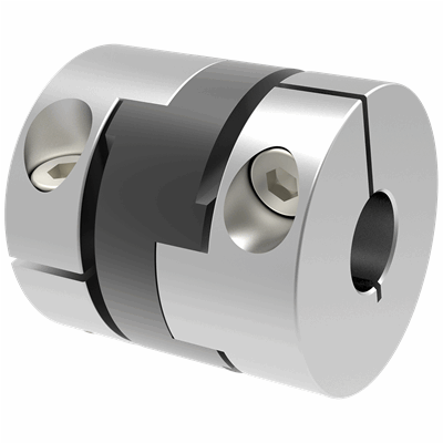 Miniatur Oldham type coupling with lateral clamping hub