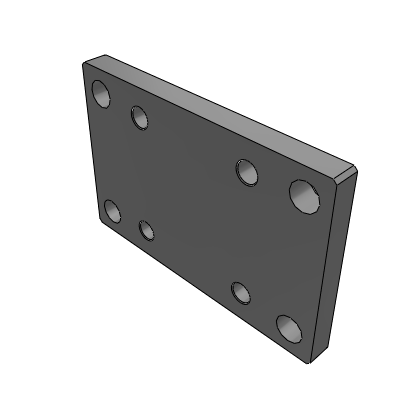 Cap rectangular flange