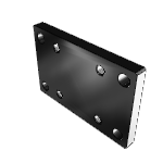 Cap rectangular flange