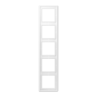 Rahmen 5fach, senkrechte und waagerechte Montage, Duroplast lackiert, LS&nbsp;990, schneeweiß matt