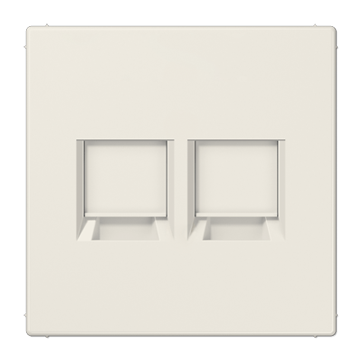 Abdeckung (gerastet) für Modular-Jack-Steckbuchsen, 2fach, Avaya, Serie LS, weiß