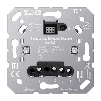 Schalteinsatz Elektronik, 1-kanalig, mit Nebenstelleneingang