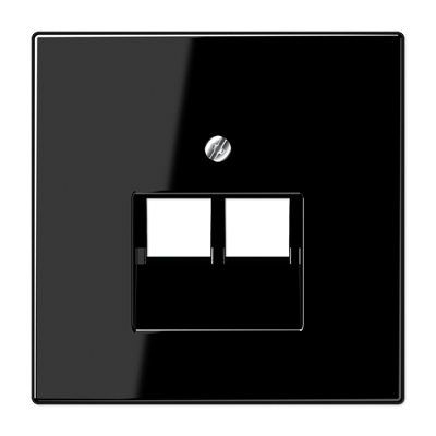 Abdeckung für IAE/UAE-Anschlussdosen 2&nbsp;x&nbsp;8-polig, Thermoplast, Serie LS, schwarz